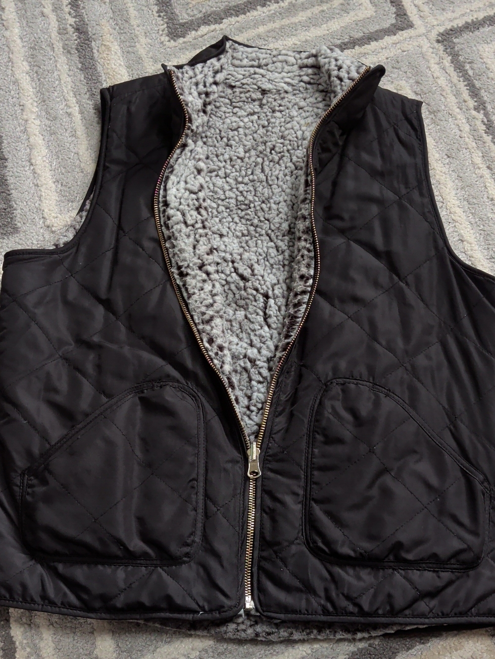 Black Fleece Reversible Vest